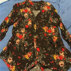 Torrid Black Floral Tunic